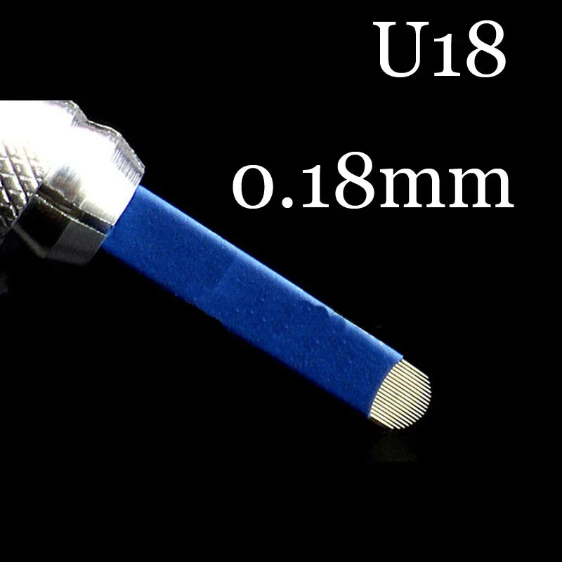 50pcs Microblading 0.18mm Tebori Blades Needles Tattoo needles Permanent Makeup Needle 7 9 12 14 17 21 Manual Eyebrow Blades