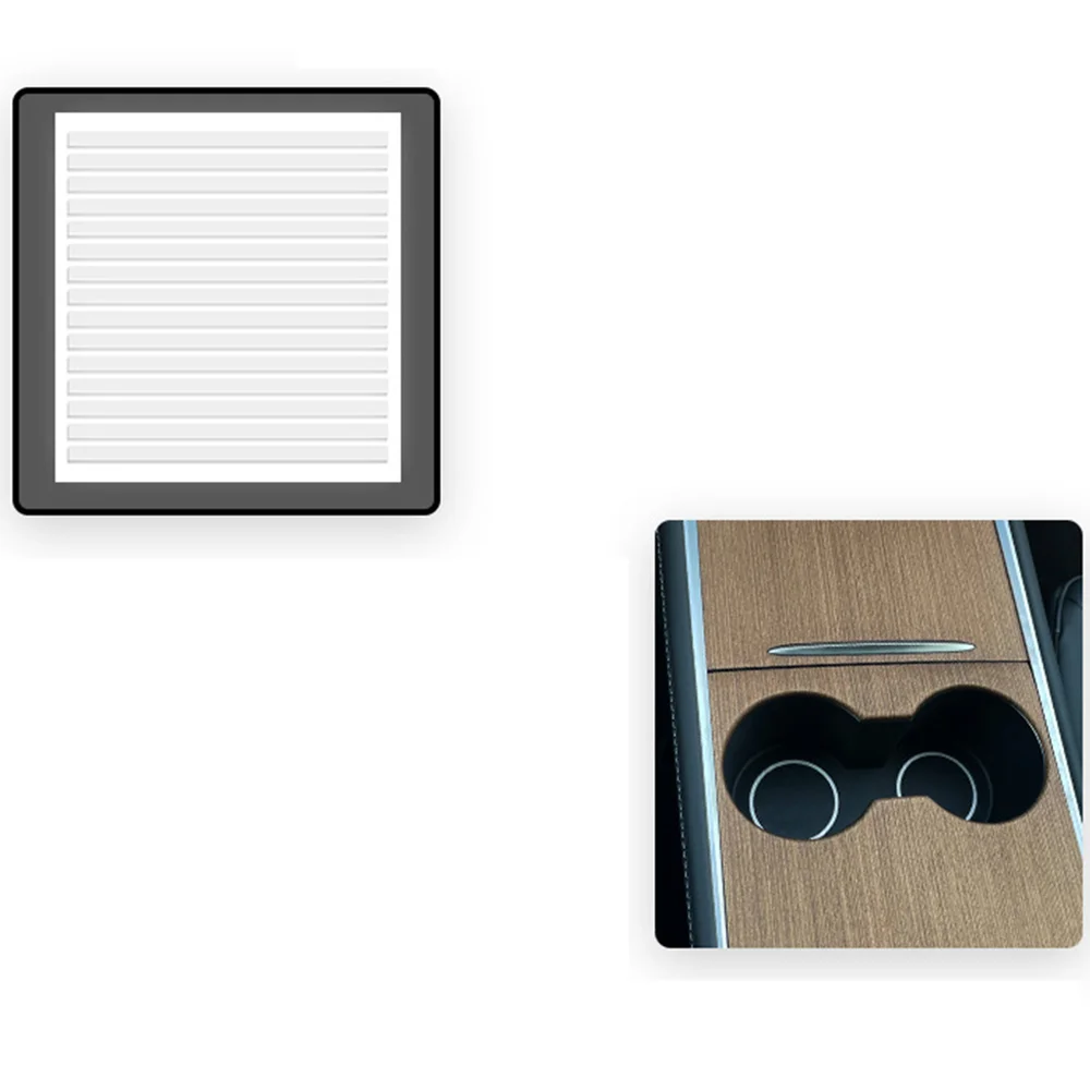 

Superior-Car Central Control Panel Protective for Tesla Model 3/Model Y Wood Grain ABS Patch,Auto Interior Accessories