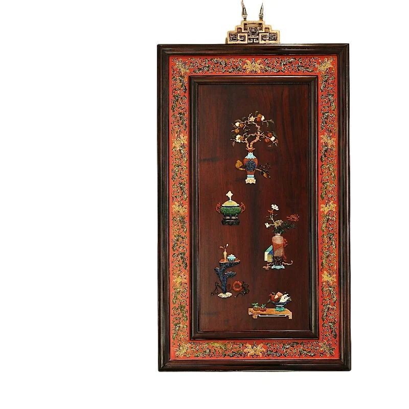 Screen wood carving Wenwan collection gift crafts