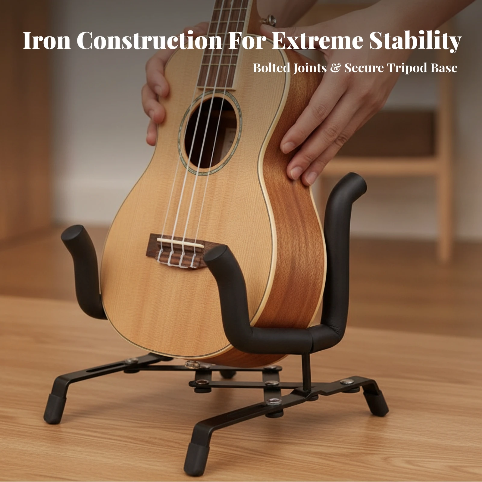 Ukulele Stand Extendable Violin Stand Stable Compact for Violinists, Home Practice, Music Studio