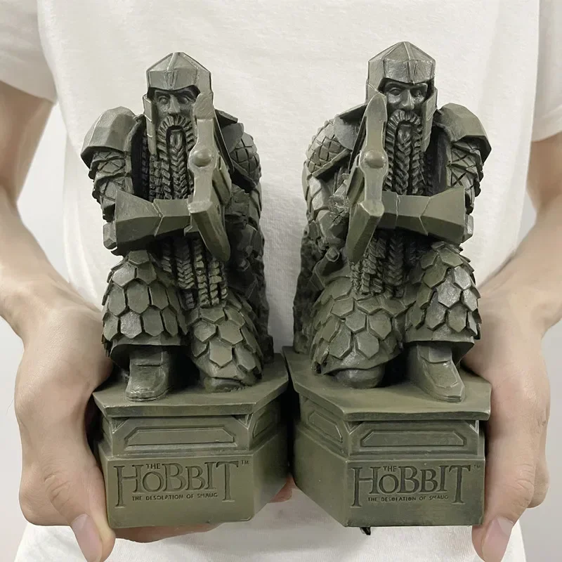 [VIP] 2pcs/lot Lord Erebor Lonely Mountain door The Lonely Mountain Dwarves warrior figures statue model home decor bookshelves