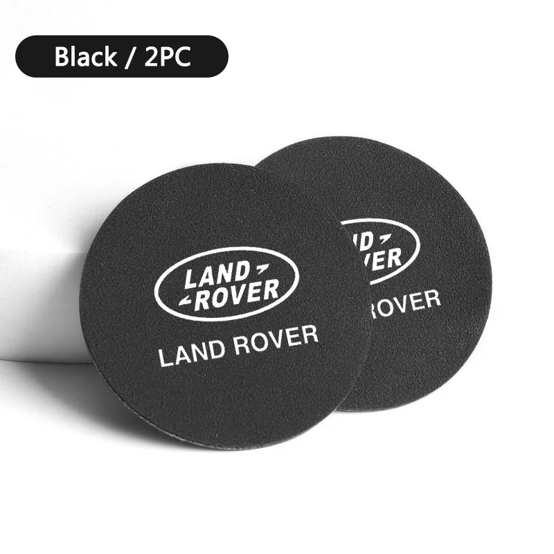 2Pcs Car Coasters Water Cup Non-Slip Mat Waterproof Water Cup Mat For Land Rover Sport Range Rover 2 Freelander Defender Evoque