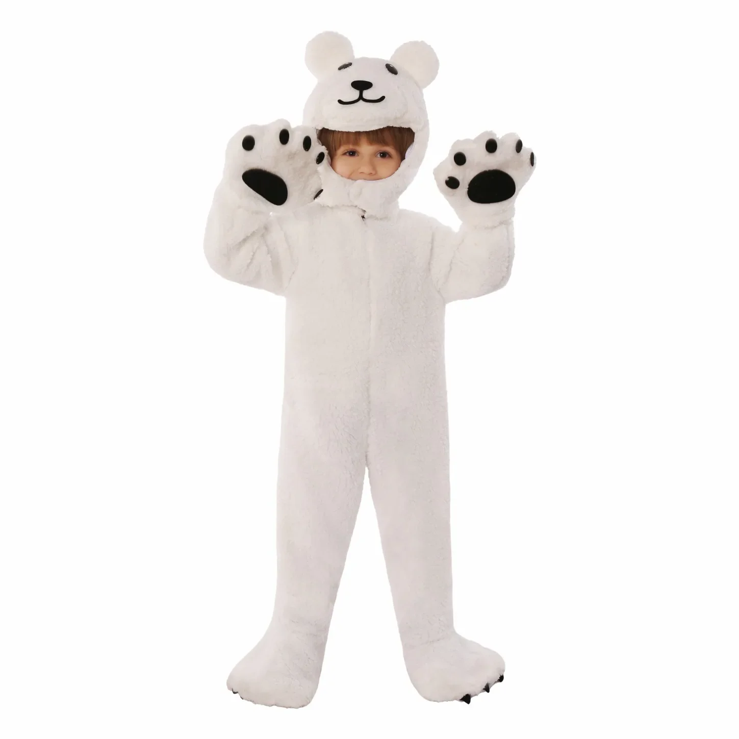 Halloween New Style Children\'s Animal Cosplay Costumes White Bear Role Play Costume Kindergarten Stage Performance Jumpsuit