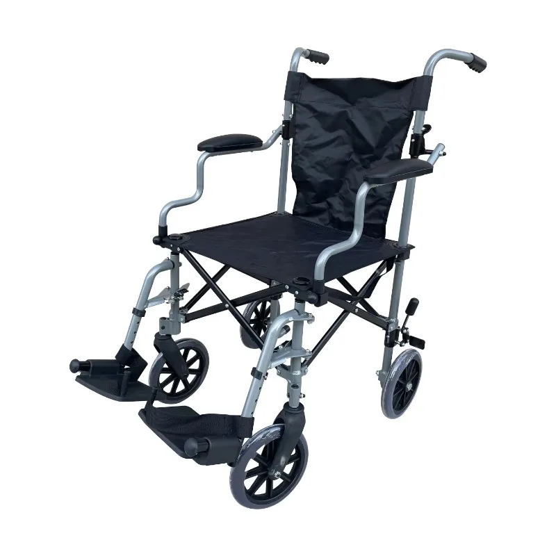 

Black Aluminum Alloy Lightweight Folding Wheelchair