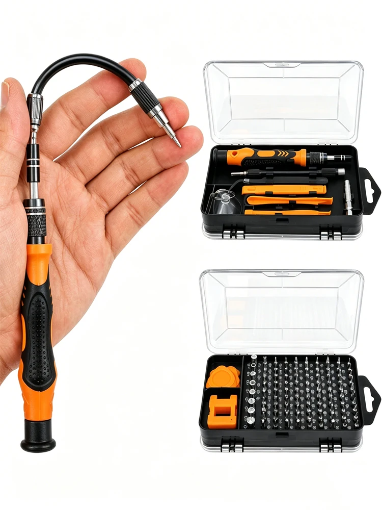 115-in-1 Präzisions-Schraubendreher-Set mit flexiblem Schaft, magnetischen Bits, professionelles Werkzeugset für die Reparatur von Elektronik, Laptops und Handys
