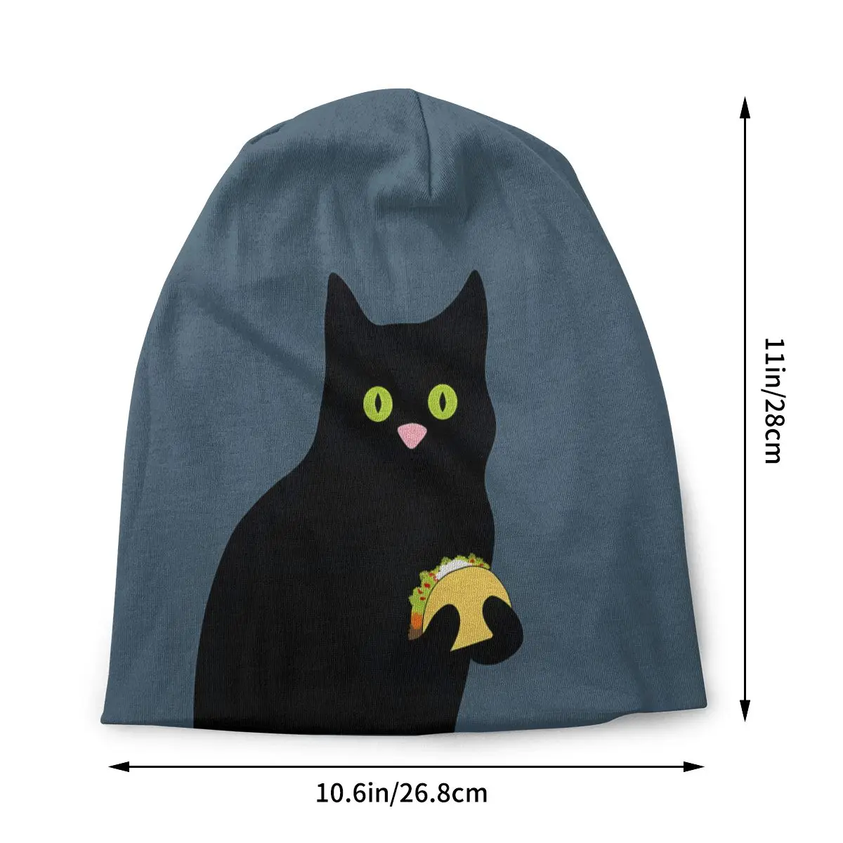 Taco Cat Bonnet Homme Sport Halloween Black Cat Thin Skullies Beanies Caps Style Hats