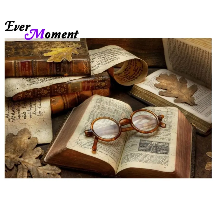 

Old Book Reading Time Nostalgia DIY 3D Ever Moment Diamond Painting Embroidery Old Times Memory Full Square Craft ASF951