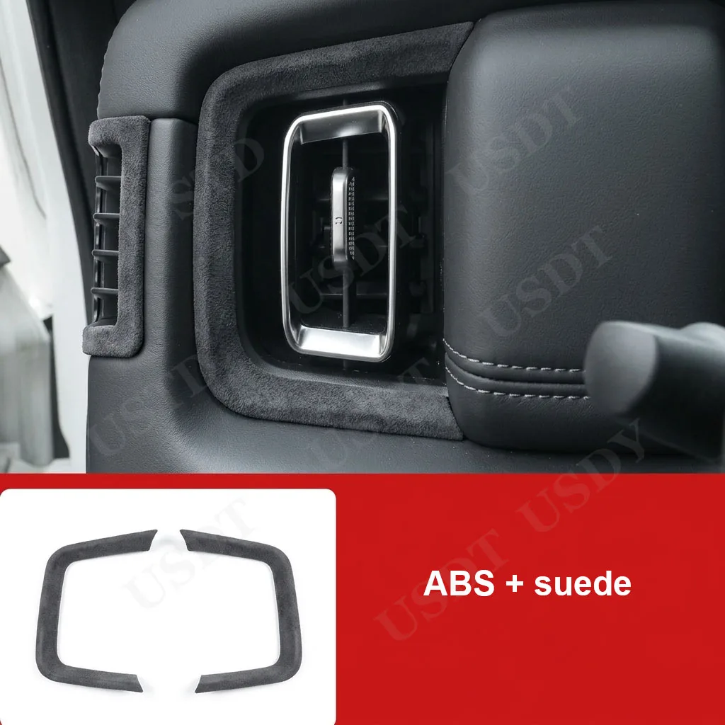 Geschikt voor BAIC 212 T01 2026 2027: zwarte stuurwielbekleding van suède, beschermkap voor de pookknop en beschermsticker voor de deurklink.