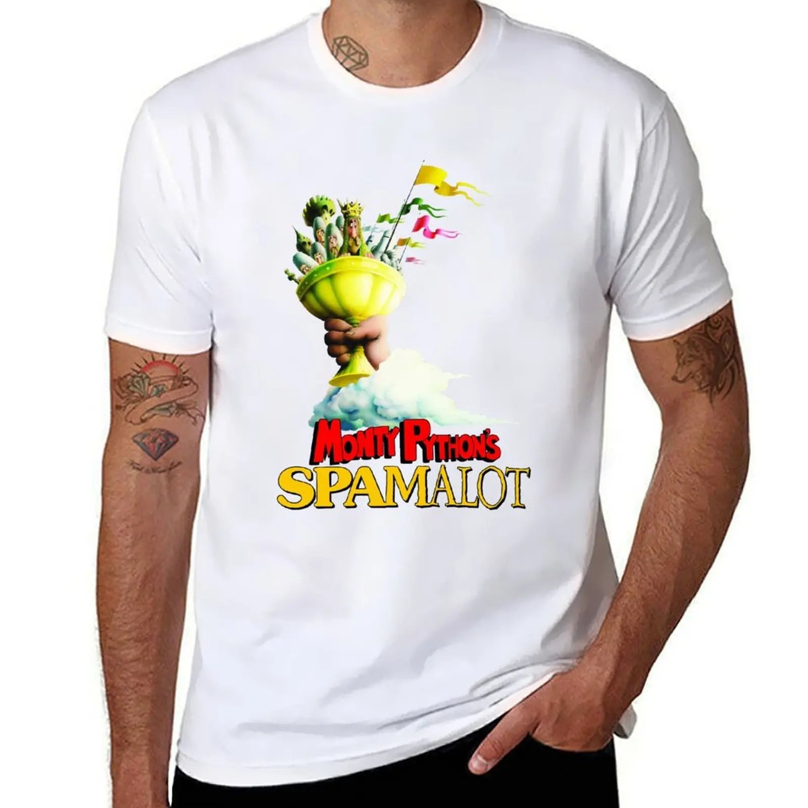 

Mon Py Threethon'S Spamalot T-Shirt man t shirt cotton high quality man t shirt cotton T-Shirt