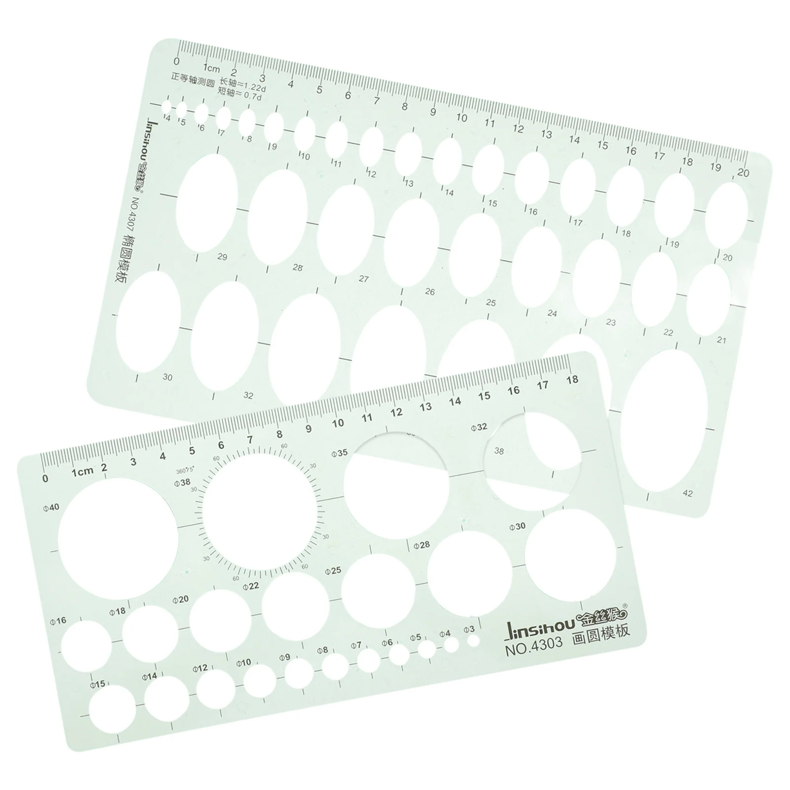 2Pcs Large Circle Stencil Circular Ruler Thickened Template for Drawing Painting Crafts Art Reusable Pattern Stencils