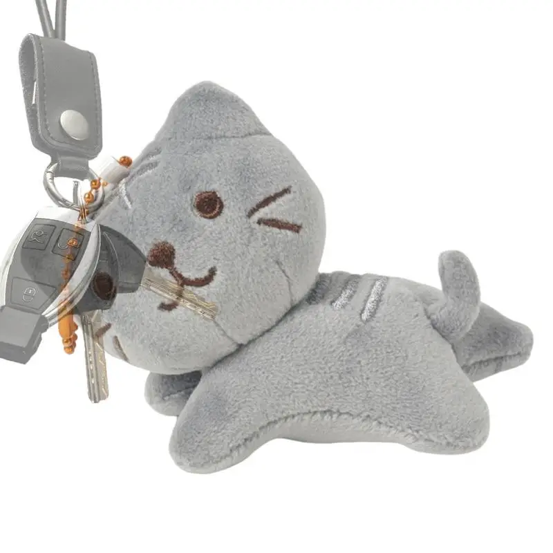 

Cat Plush Keychain Soft Plush Cartoon Stuffed Animals Doll Figure Toy Mini Cat Plush Cartoon Anime Plush Cat Decorative Key