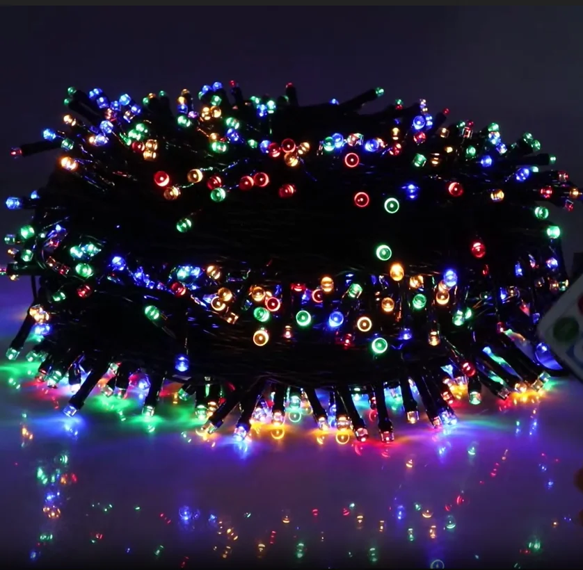 Heimdekoration, Weihnachtslicht, solarbetriebene LED-Lichterkette, Neujahr, Haus, Raumdekoration, Urlaubsbeleuchtung, 10 m, 20 m, 30 m, 50 m