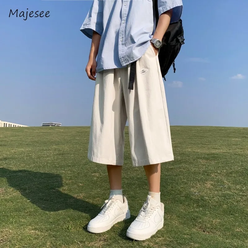 

Pants Men Casual Summer Loose Fashion Cozy Daily Simple Youthful Breathable Soft Chic Korean Style All-match Solid Students New