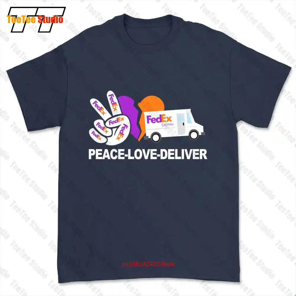 Peace Love Deliver Fedex T-shirt Tee QIW9