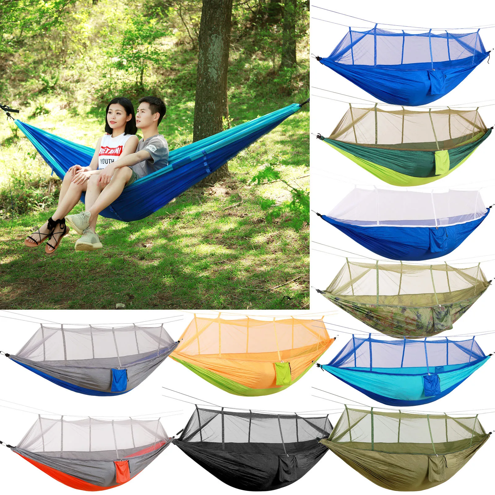 Portable Camping Hammoc Trending Mosquito Net Double Hammoc Bestseller Outdoor Travel Swing Top Seller Garden Relaxation Bed T1