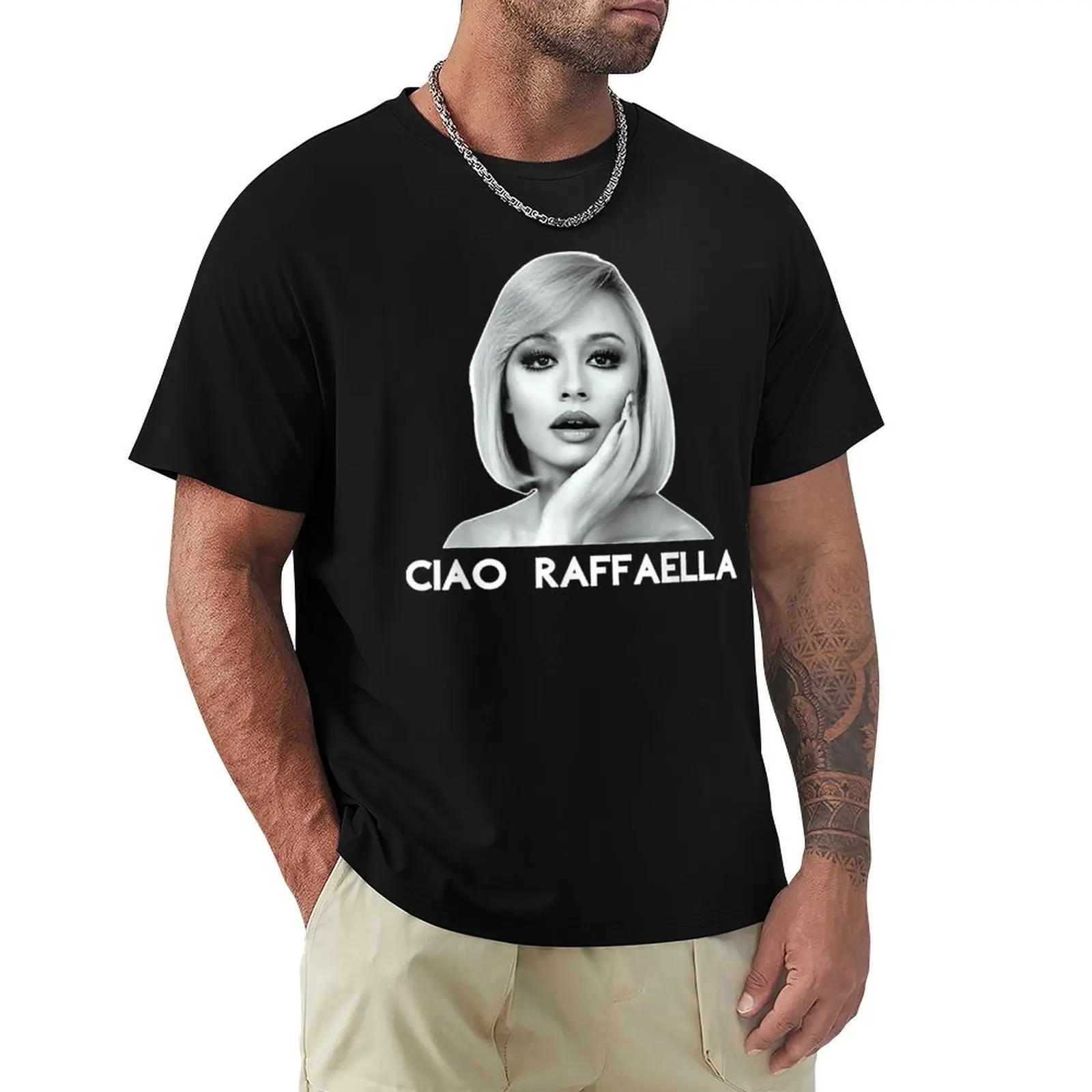 Camiseta Raffaella Carrà - CIAO RAFFAELLA, Camiseta de Tela Elástica y Cómoda