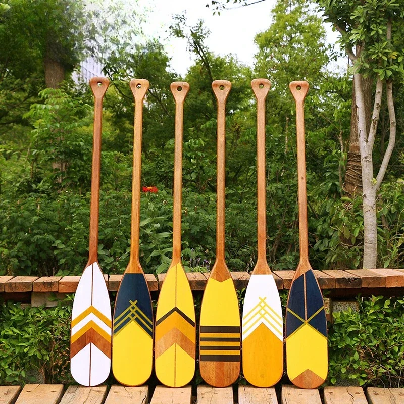 

120cm decoration wooden rowing boat oars canoe paddle