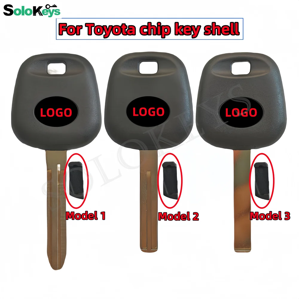 10 pz/lotto olokys sostituzione guscio chiave Transponder automatico per Toyota Car Big Head Holder Chip Hollow Uncut con LOGO su due lati