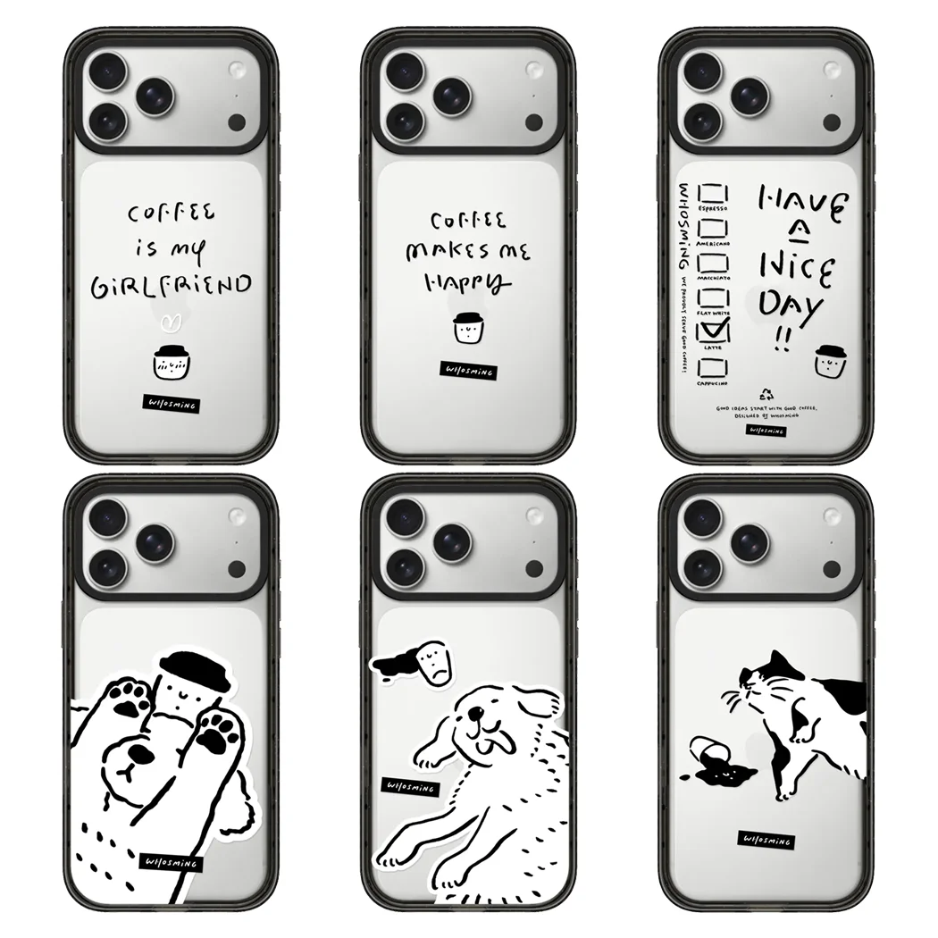

Coffee Is My Girlfriend 2.0 Acrylic Black Border Phone Cover for IPhone 12 13 14 15 16 17 Pro Max Case for IPhone 17 Air