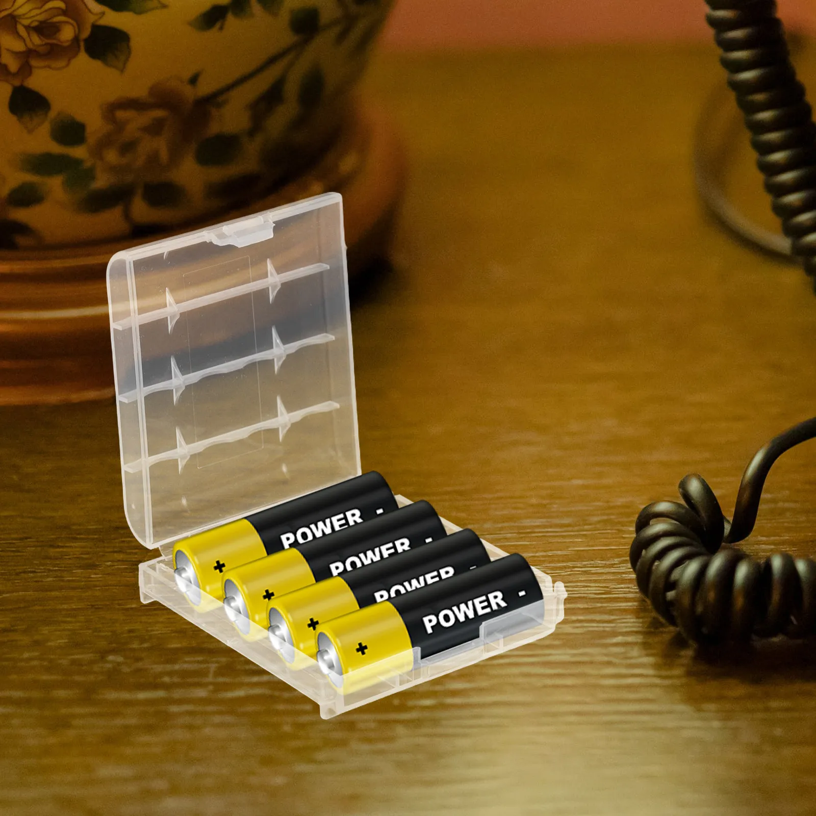AA AAA Battery Organizer Case – 20-Piece Clear Portable Storage Box for Home, Office & Travel