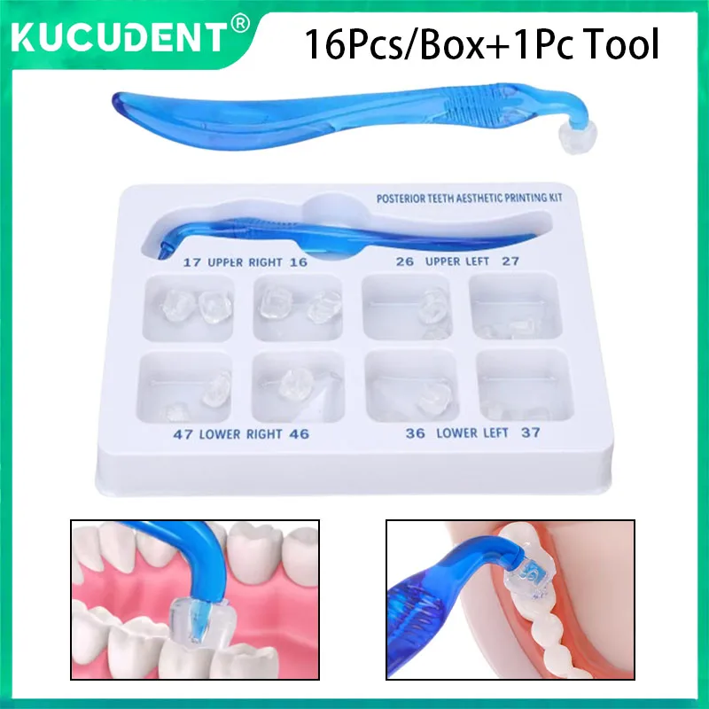 

16Pcs/Set Dental Posterior Teeth Aesthetic Printing Mould Fissure Stamp Restoration Tools Kit for Light Cure Composite Filling