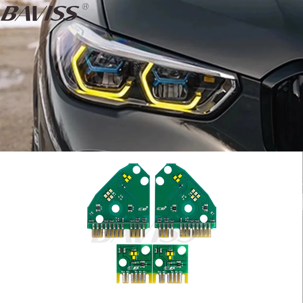 

BAVISS For BMW F95 X5M G05 X5 G06 X6 CSL Yellow DRL LED Red Amber daytime running lights LED board DRL module 2019-2022