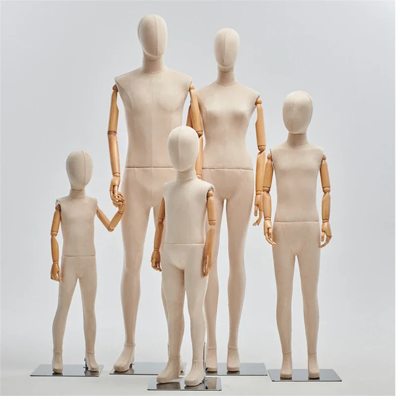

%a Fabric Cover Full Body Female Mannequin Clothing Store Children's Model Dummy Metal Base for Wedding Clothing Display Dress