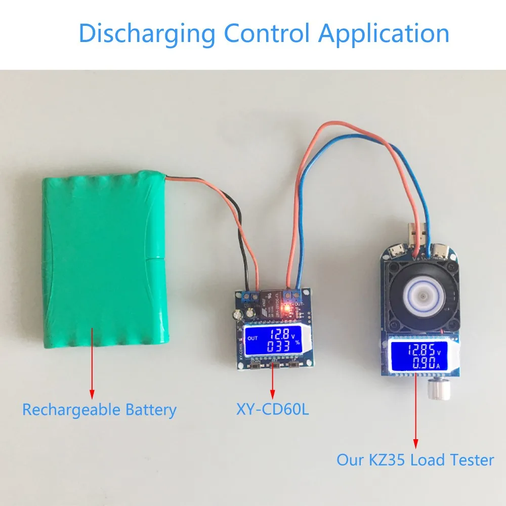 Lithium/Lead-acid Battery Charger Discharge Control Module LCD Display Undervoltage Overcharge Protector Board XY-CD60L DC 6-60V