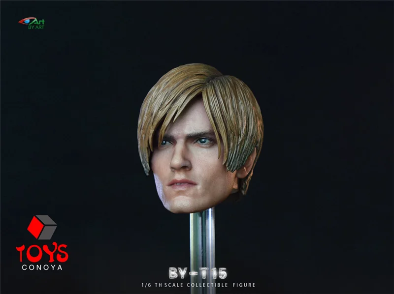 In Stock BY-ART BY-T15 1/6 RPD Leon Scott Kennedy Head Sculpt Carving Model Fit 12-inch Male Soldier Action Figure Body Dolls