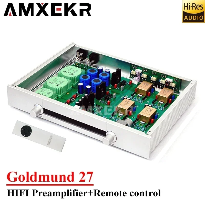 

AMXEKR Refer To Goldmund 27 HIFI Preamplifier with Remote Control High Reduction 4 Groups of Input Interface Audio Amplifier