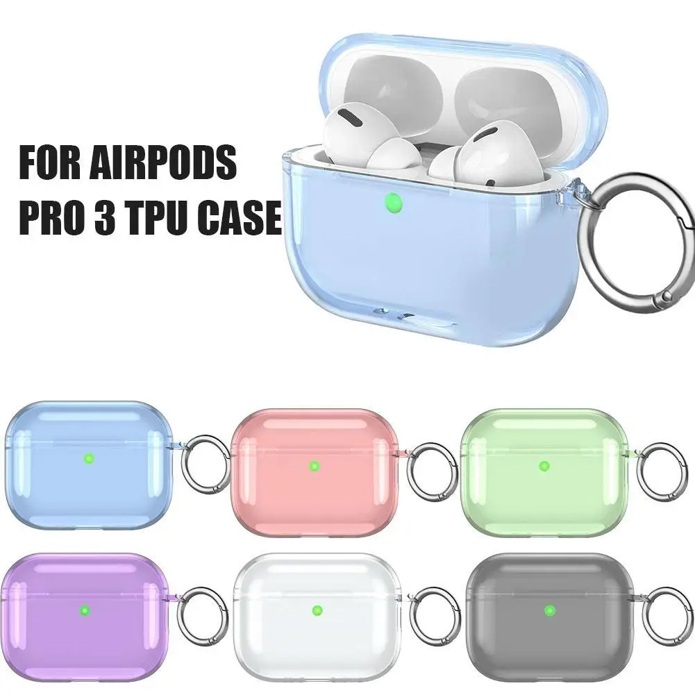Clear Case For Airpods Pro 3 Wireless Bluetooth Earphone Accessories TPU Anti Fall Shockproof Protective Shell For Airpods Pro 3