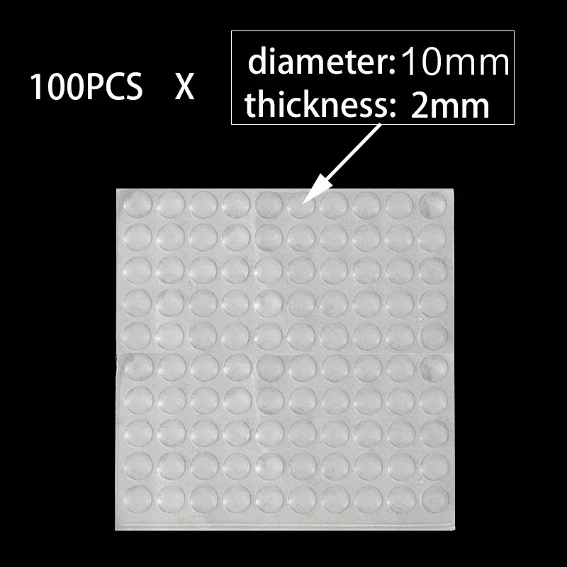 100 Pz 8X2.4 10X2mm Cuscinetti In Gomma Autoadesivi Anti Rumore Paraurti per Elettronica Altoparlante Porta Mobili Frigo Protezione Dell'armadio