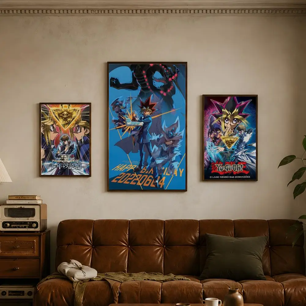 Anime Yu-Gi-Oh! Poster Vintage Self Adhesive PP Wall Decor Art Waterproof Home Bar Bedroom Decoration Gift