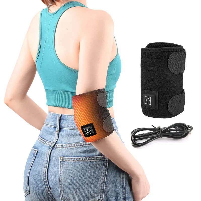 Electric Heated Knee Massager Brace Adjustable 3 Gear Temperature Elbow Protector Hot Compress Shoulder Protective Belt
