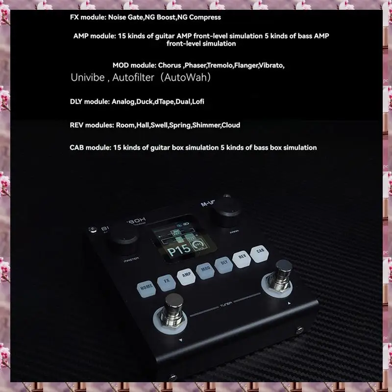 2025 M-VAVE BLACK BOX Guitar Effect Pedal Multifunctional Guitar/Bass Effector, 80 Editable Presets, 6 Effects Module,M-VAVE BLA - Image 5