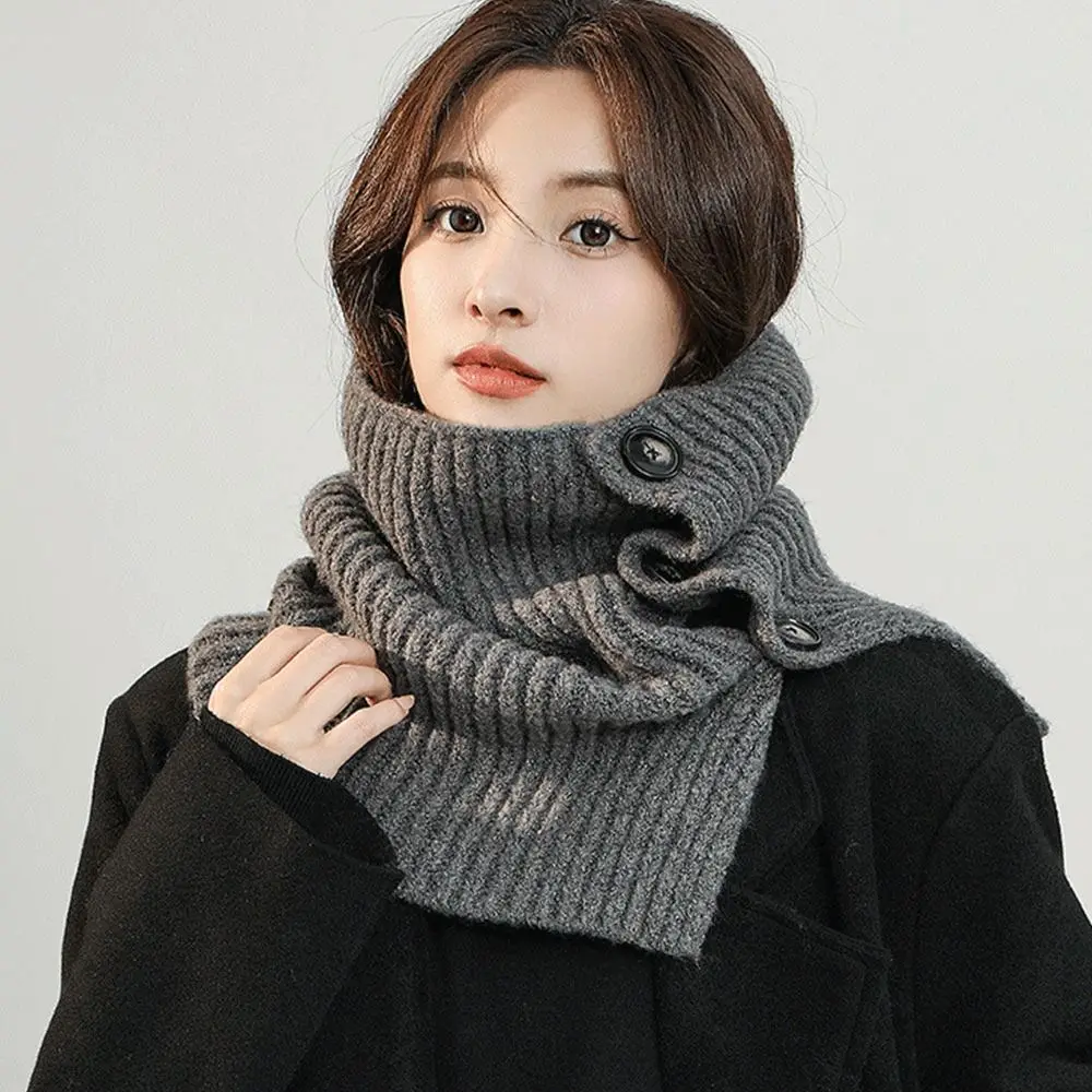 Women Knitted Fake Collar Scarf Autumn Winter Warm Turtleneck Neck Warmer Detachable Winter Windproof Scarf 