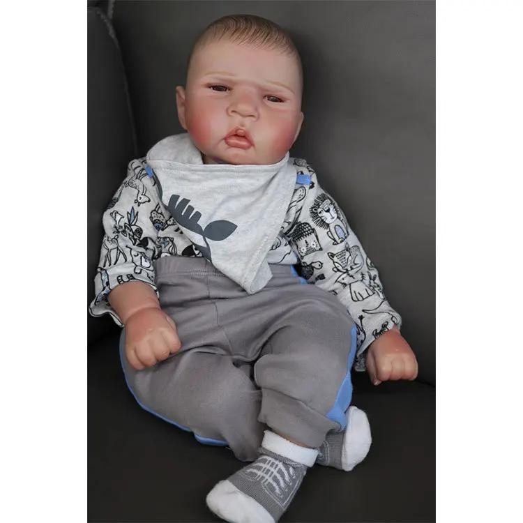 3D Silicone Reborn Dolls: Realistic Skin Painting and Soft Textures, 55cm Baby Items