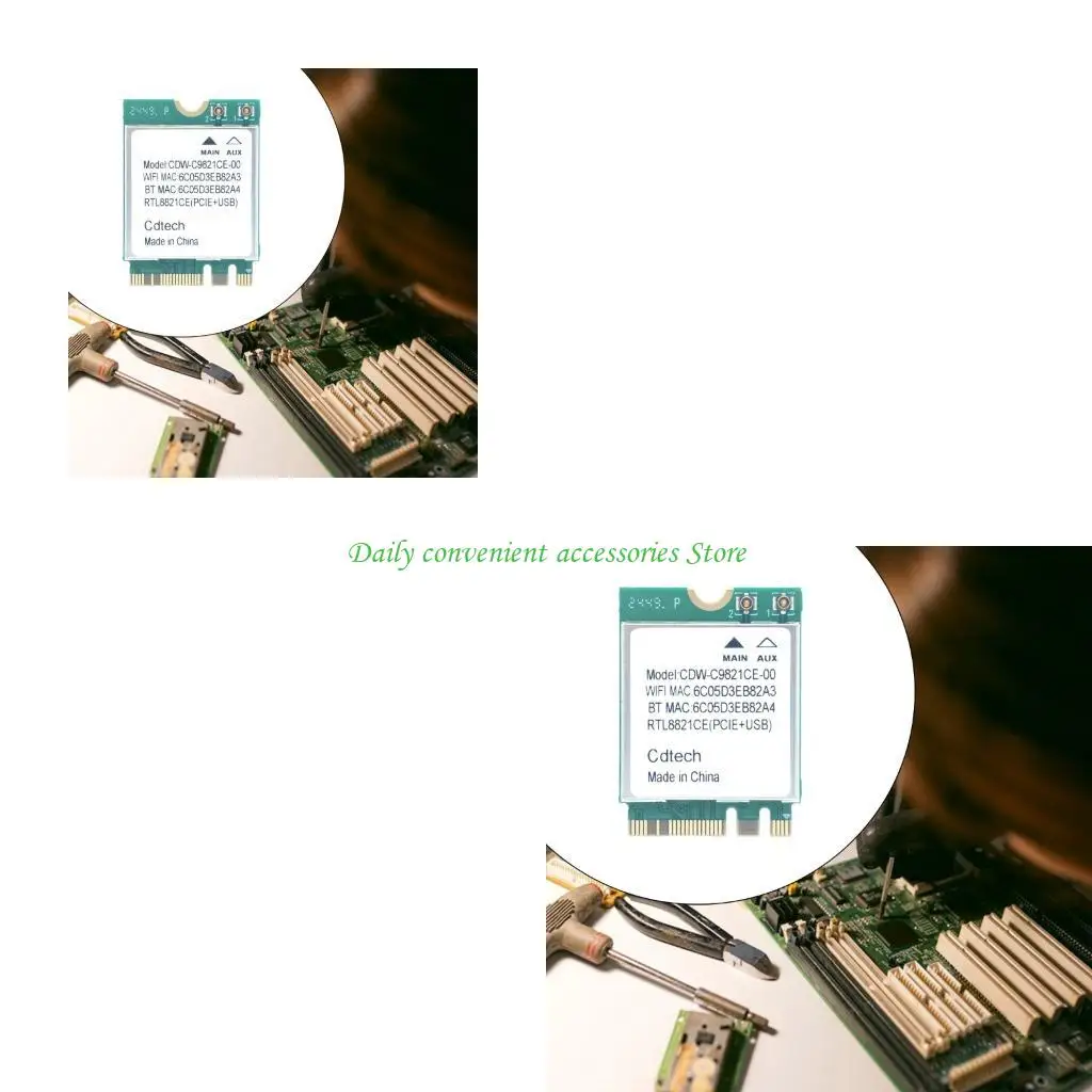 

97QB RTL8821CE 2.4/5Ghz WiFi Adapter Card Fast With Bluetooth-compatible Support