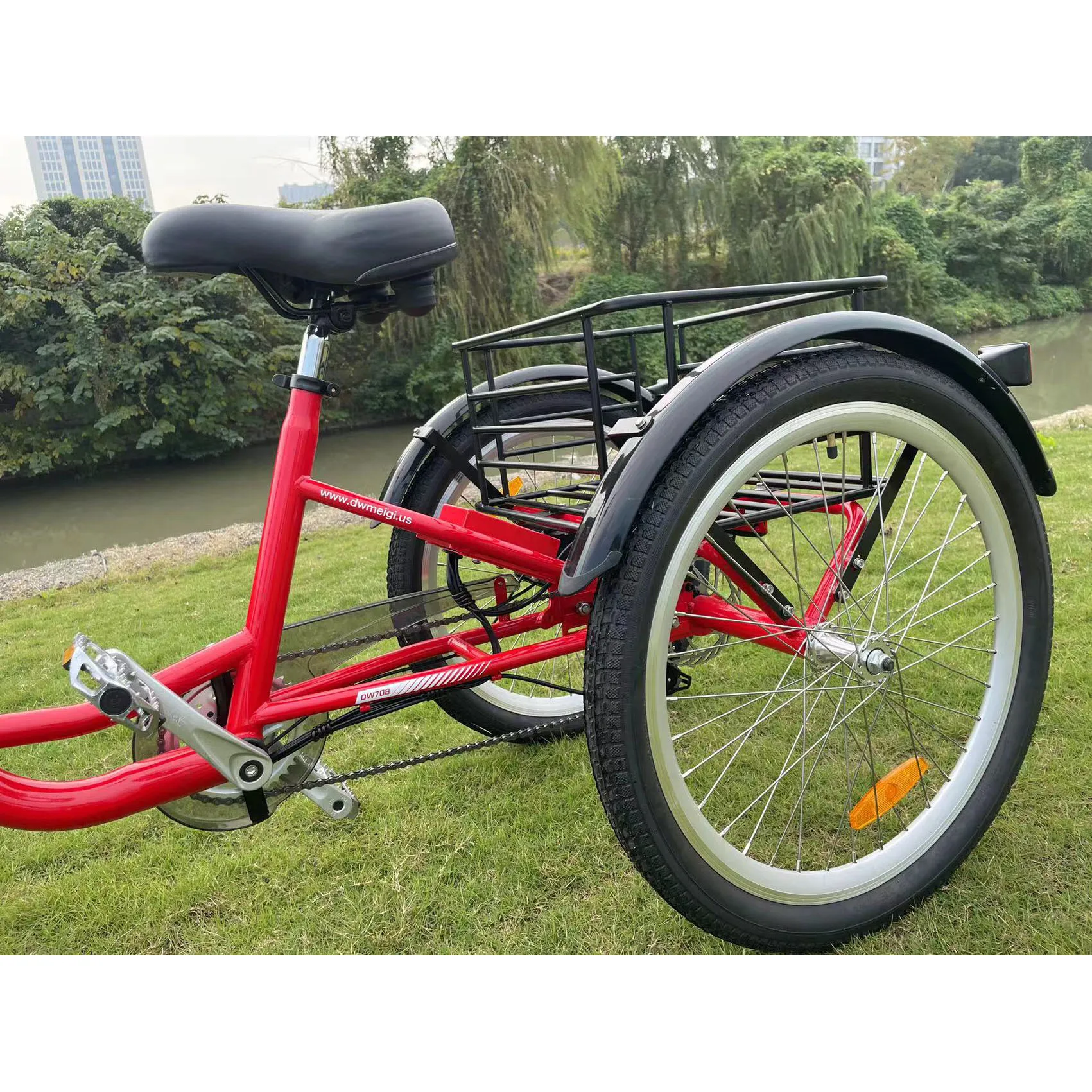 2023 3 Wheel E-bike Ebike Tricycle Three-Wheel Battery E Bike Three Wheeler Electric Transport Bicycle for Adult