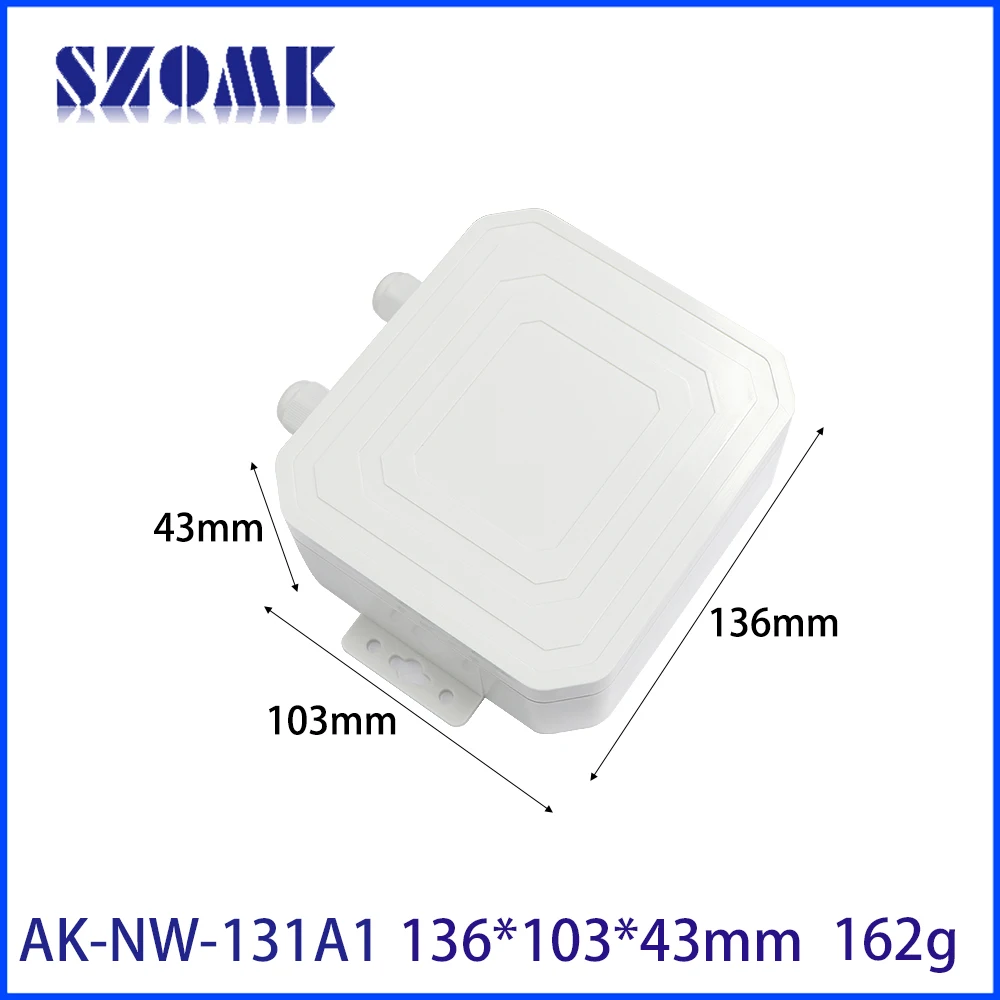 Industrial ABS Plastic Enclosure for Duct Temperature Humidity Sensor HVAC 4-20mA Transmitter Waterproof Housing