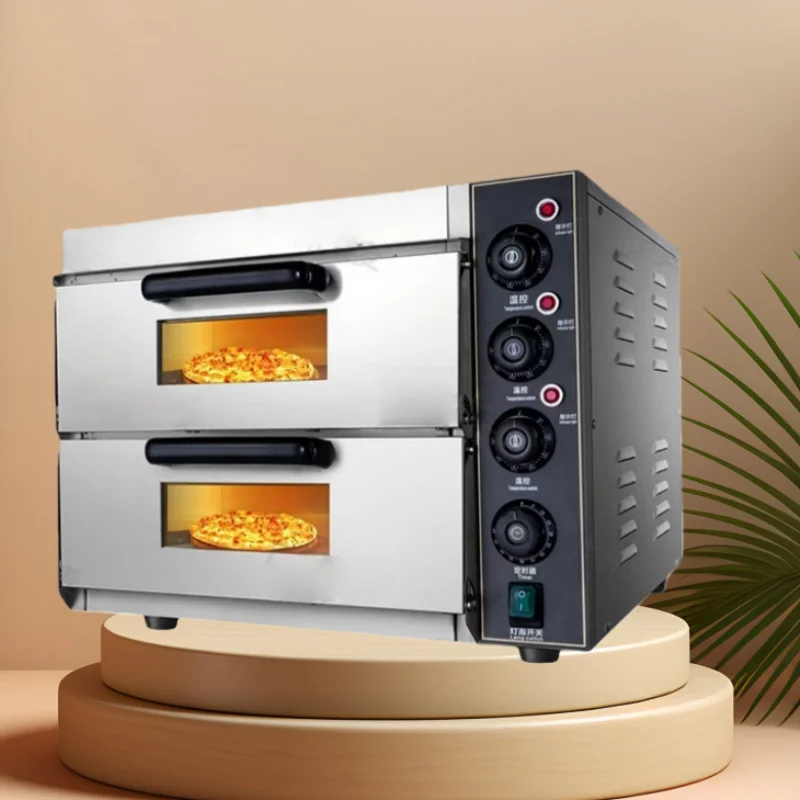 

Commercial Electric Pizza Oven With Viewing Window and Timer for Restaurant Fast Baking and Perfect Results Every Time