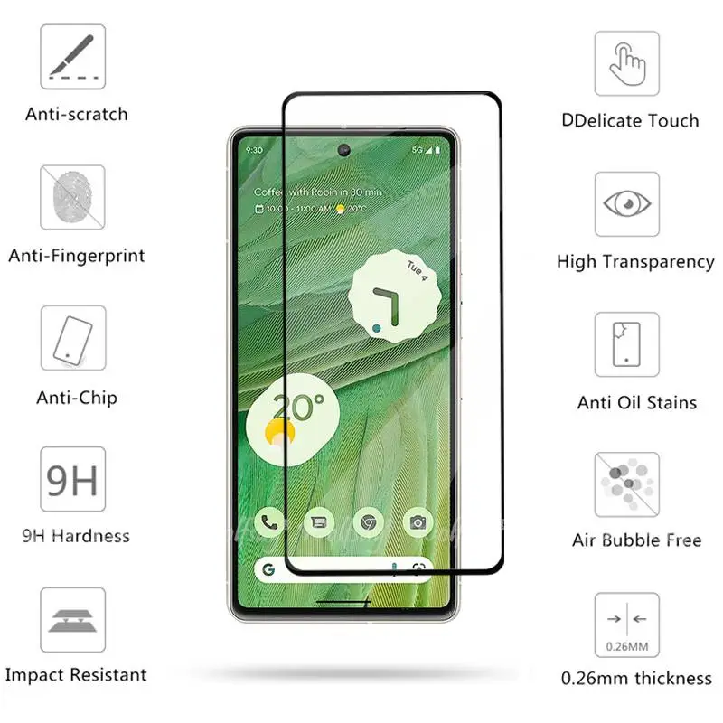 For Google Pixel 7 Glass For Google Pixel 7 Tempered Glass Screen Protector Camera Film For Google Pixel 7 Pro 6A 6 5A 4A Glass