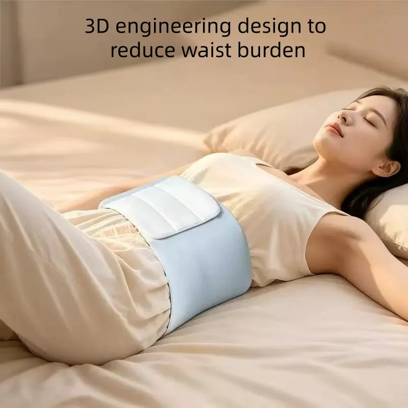 Comfortable Ergonomic Design Soft Cotton Filled Lumbar Support Pillow Breathable Adjustable Strap Warm Waist Pillow