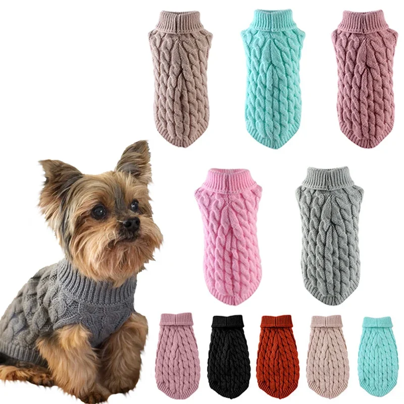 Costumi di moda per cani da compagnia Gatti Vestiti per cani invernali Morbido cucciolo di gattino Collo alto Designer Cappotto per cani Maglione