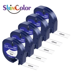 Dymo LT100h Tapes 16951 Tapes 16952 Tapes 12267 Tapes 12mm Dymo Tape Black on Clear for Dymo Letratag LT100H LT110T Replacement