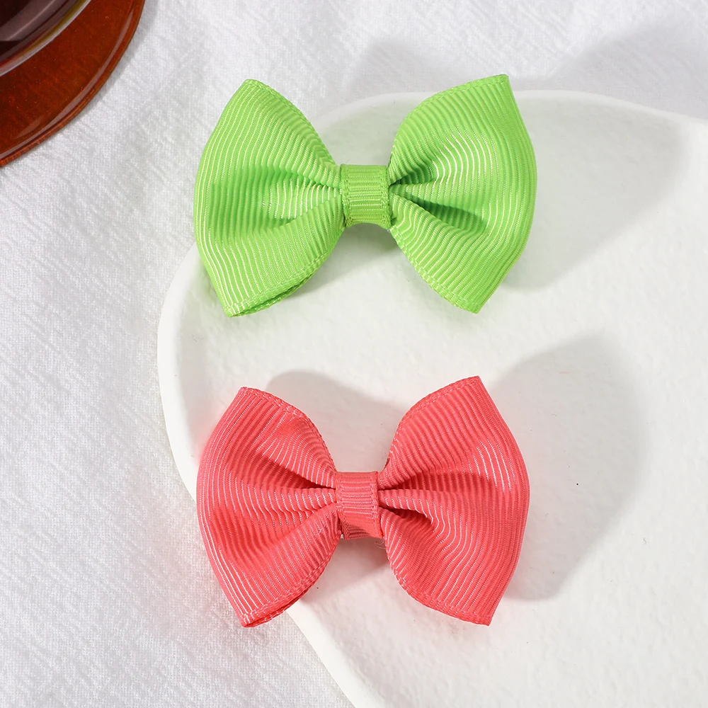 5/10/20Pcs/lot Girl\'s Cute Barrettes Bow Ribbon Hair Bow Clips Handmade Hair Clip Headwear Hairpins Baby Kids Hair Accessories