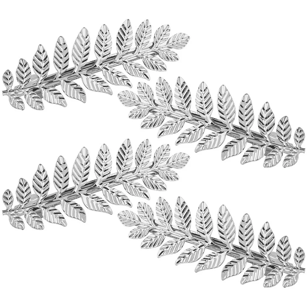 

4pcs Leaf Hairpin Accessories Women Clip Ponytails Metal Iron Thick Hair Clips Durable Spring Comfortable Wear Easy On Off