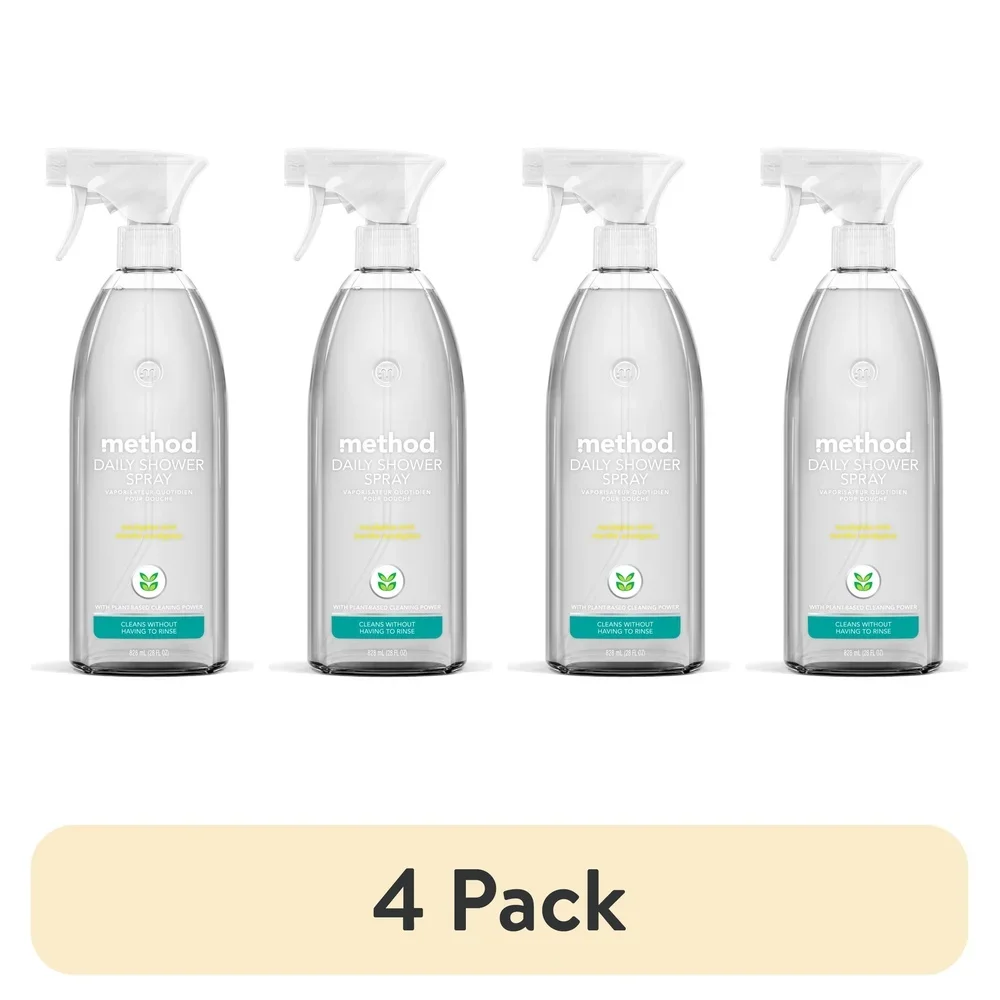 

Daily Shower Spray Cleaner 28oz Eucalyptus Mint Biodegradable Soap Scum Remover Hard Surface Cleaner Cruelty Free Plant Based
