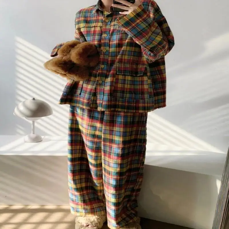 Pjs Set Women's Pajama Set Women's Warm Winter Pajamas Fashionable Home Clothes, Pajamas Cute and Soft Pajama Set Christmas Gift