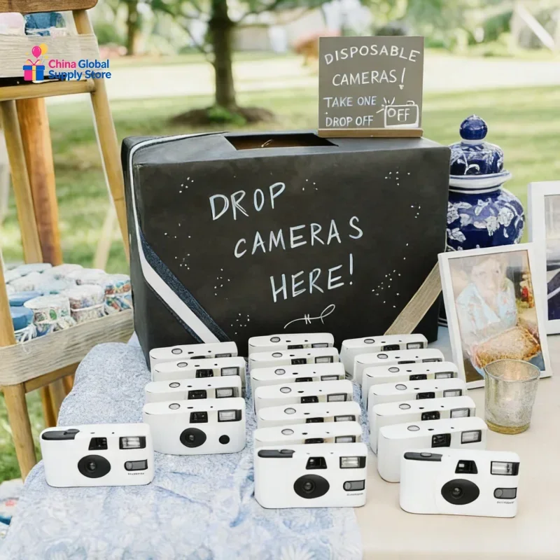 2-12PCS White Disposable Cameras for Wedding Guest Favors Photo Props Disposable Camera Bulk 17 Photos